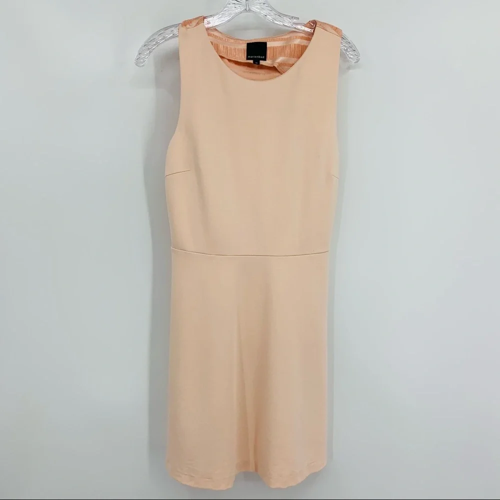 Marienbad Sleeveless Cotton Blend Blush Mini Dress Size M